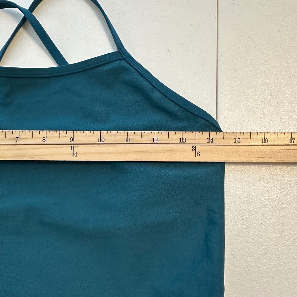 JOLYN Alyssa One Piece Swimsuit Size 34 US 8/10 Teal Open Back Athletic - Picture 7 of 12